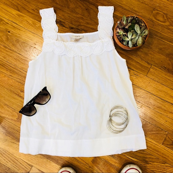 LOFT Tops - 🌸🌺WHITE TANK🌺🌸